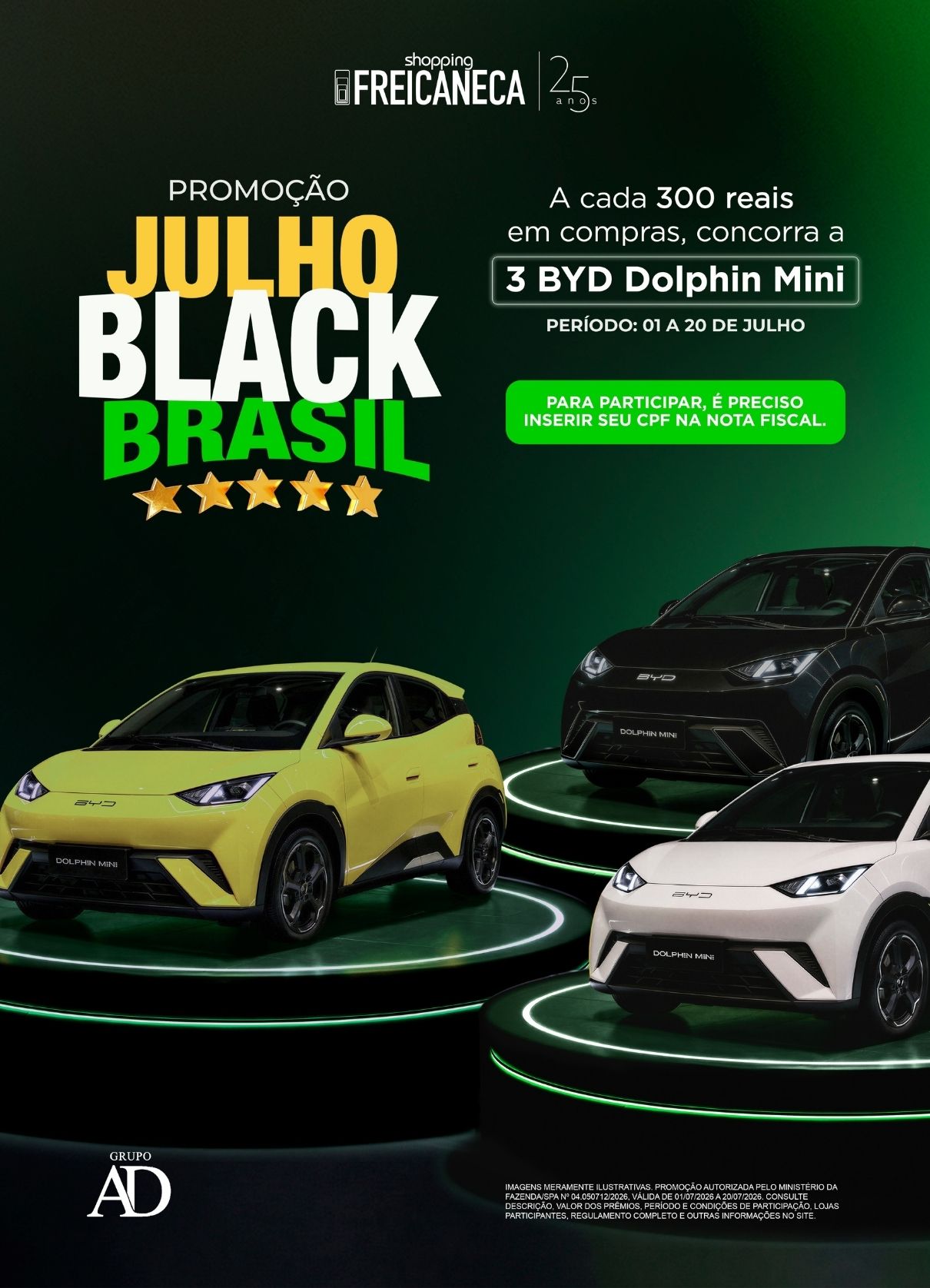 Julho Black Brasil 2026 no Shopping Frei Caneca